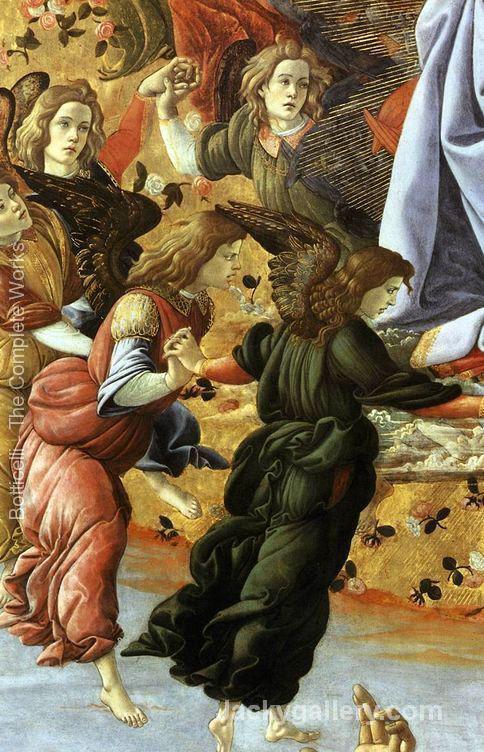 Coronation of the Virgin (detail 2) -92 by Sandro Botticelli paintings reproduction